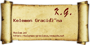 Kelemen Graciána névjegykártya