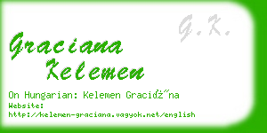 graciana kelemen business card